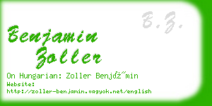 benjamin zoller business card